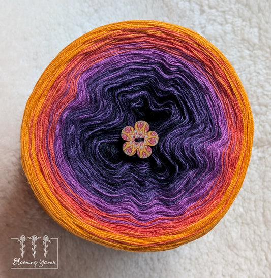 Gradient ombre yarn cake colour combination C384