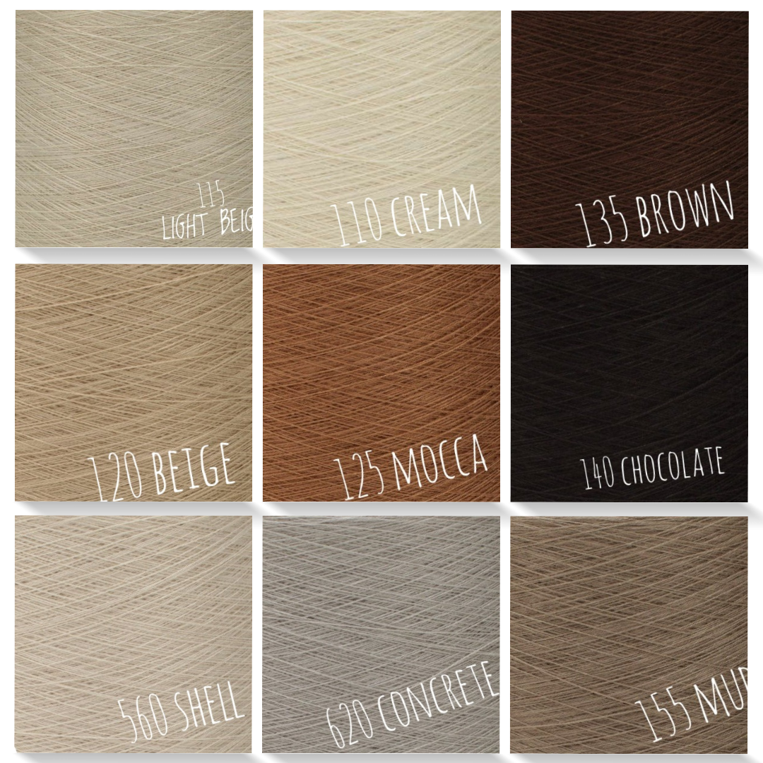 solid/mono colour yarn 50%cotton/50%acrylic