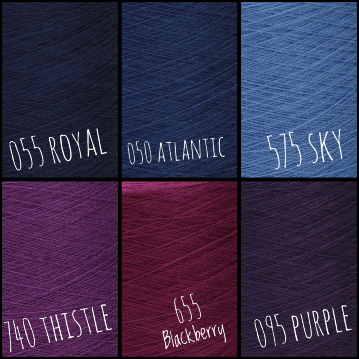 Gradient ombre yarn cake colour combination "Aconita"