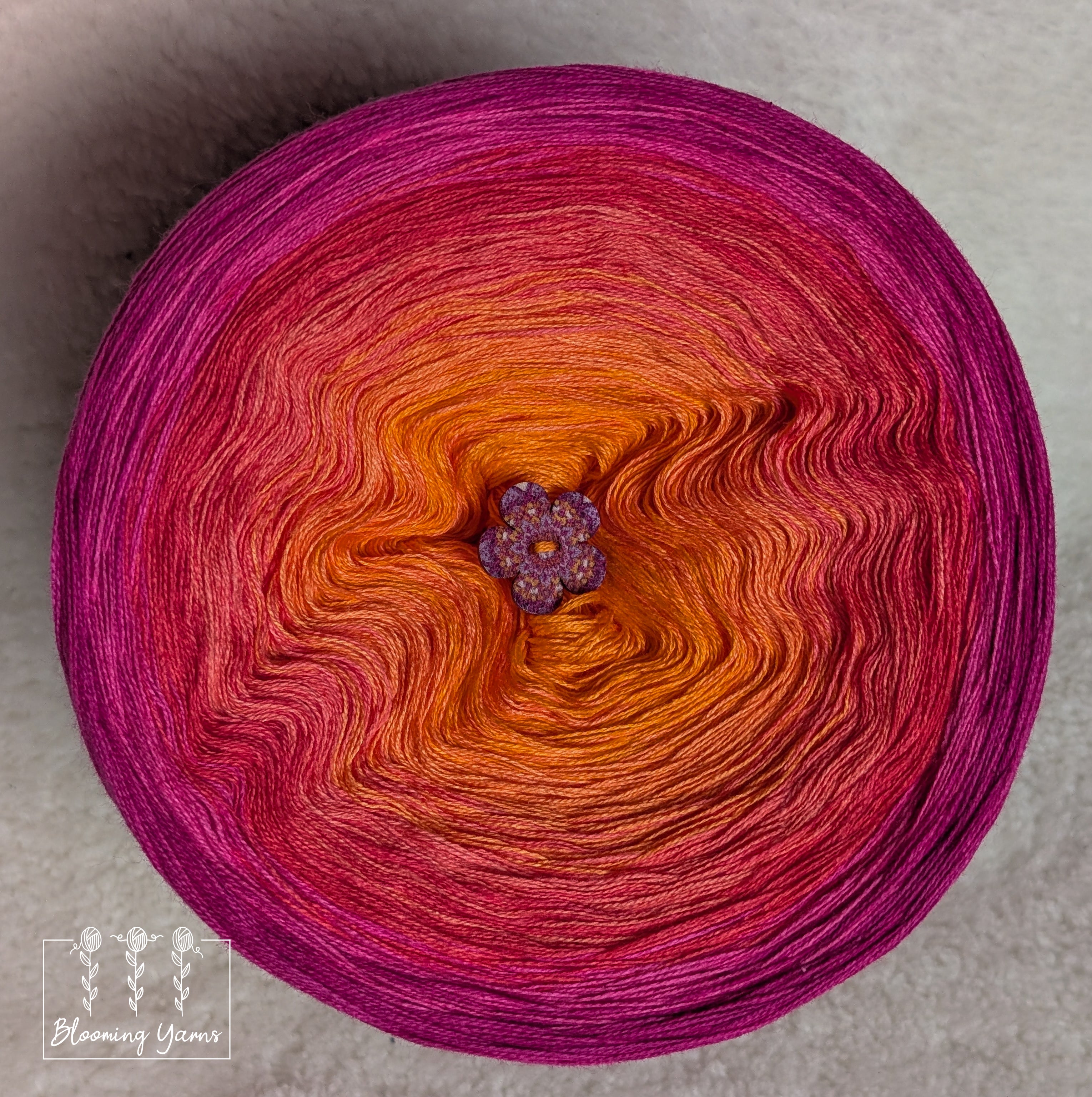 Gradient ombre yarn cake colour combination C381 – Blooming Yarns by KW