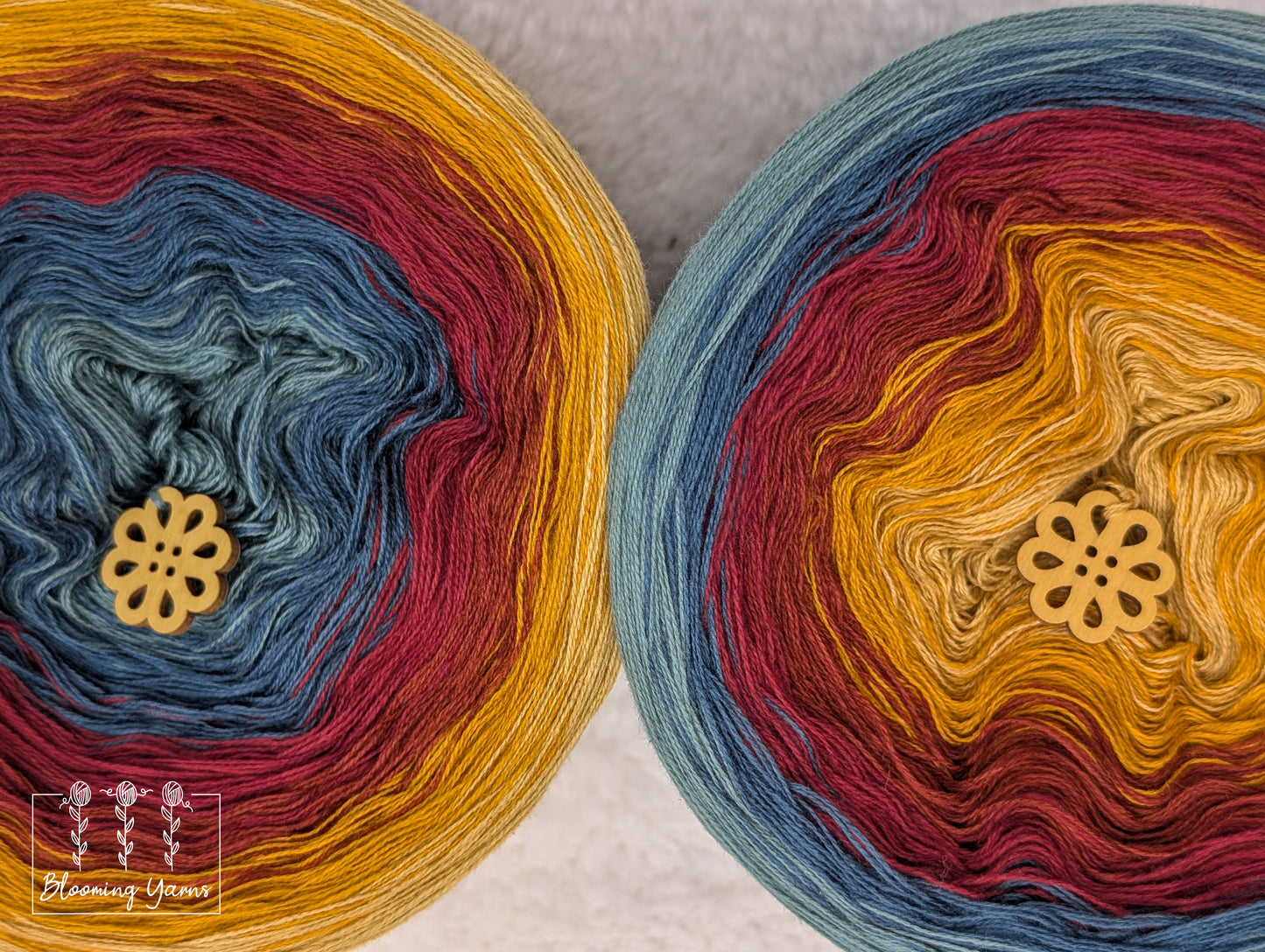 Gradient ombre yarn cake colour combination C394 "Gypsy soul"