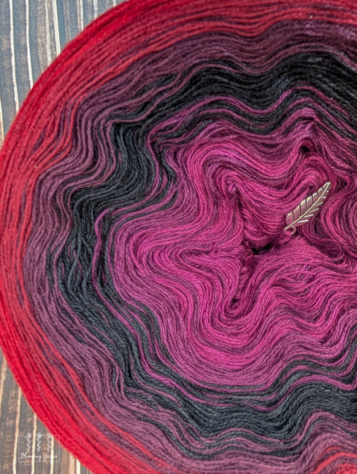 "Plum Wine" gradient ombre yarn cake