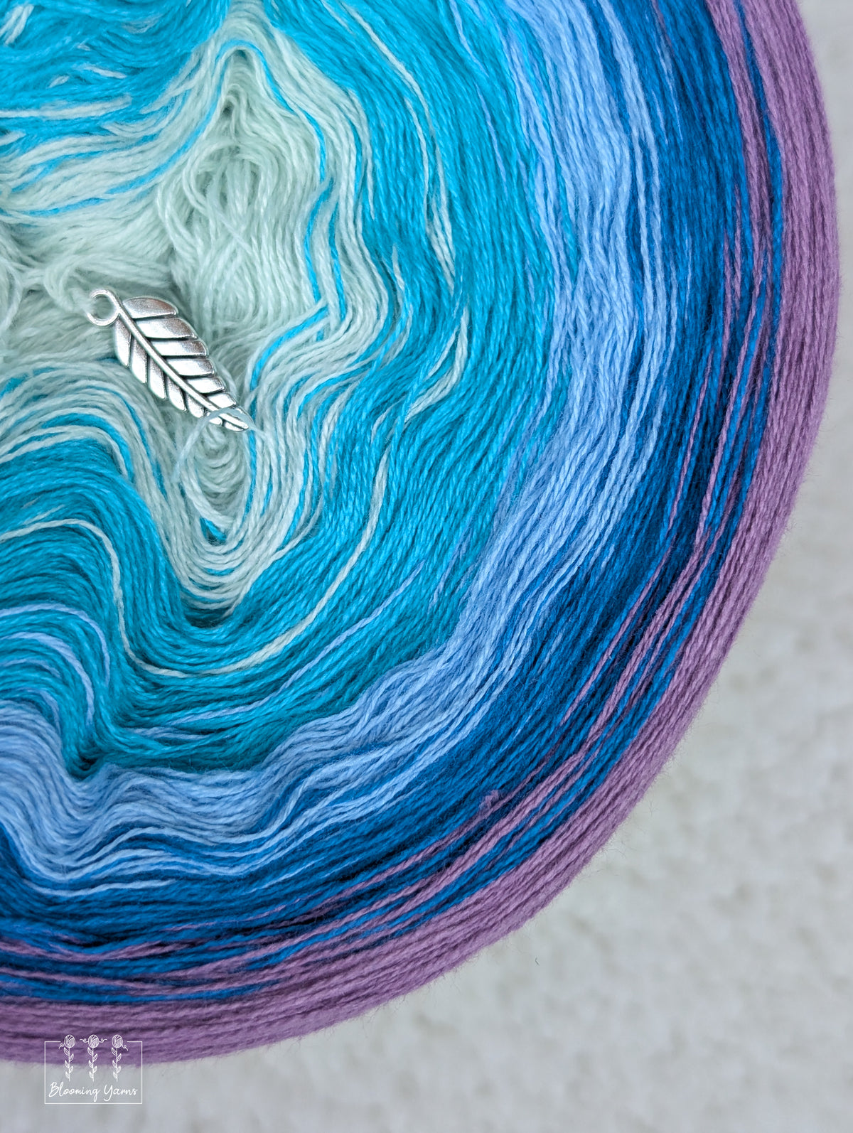 "Loch of Tranquility" gradient ombre yarn cake