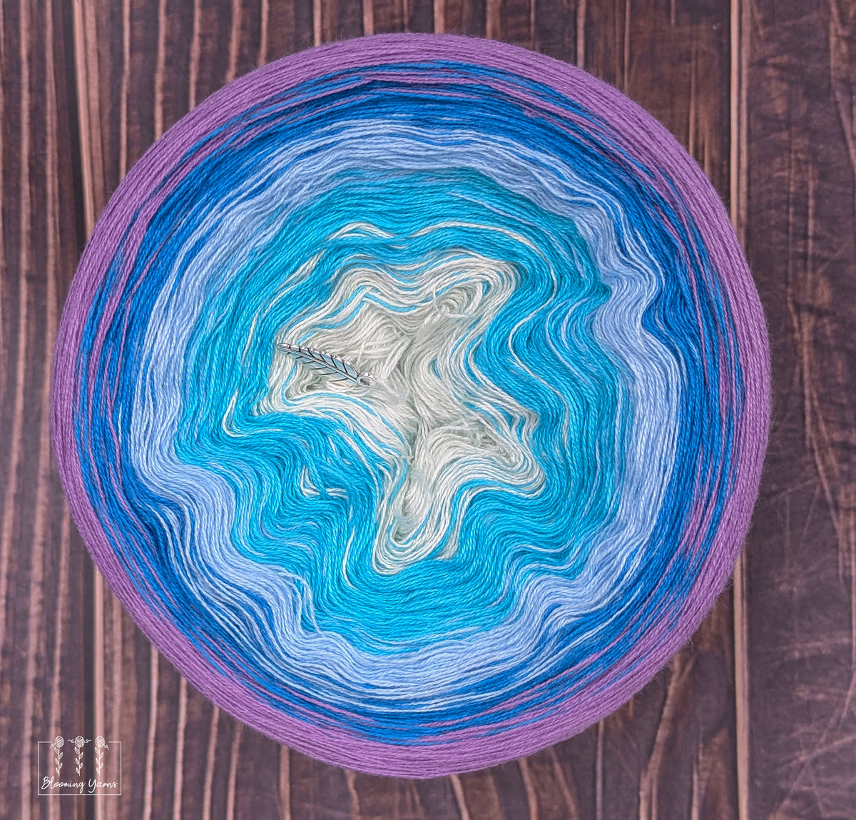 "Loch of Tranquility" gradient ombre yarn cake