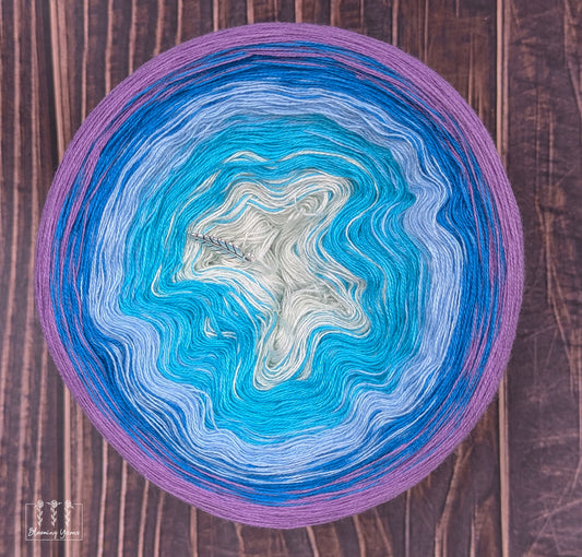 "Loch of Tranquility" gradient ombre yarn cake