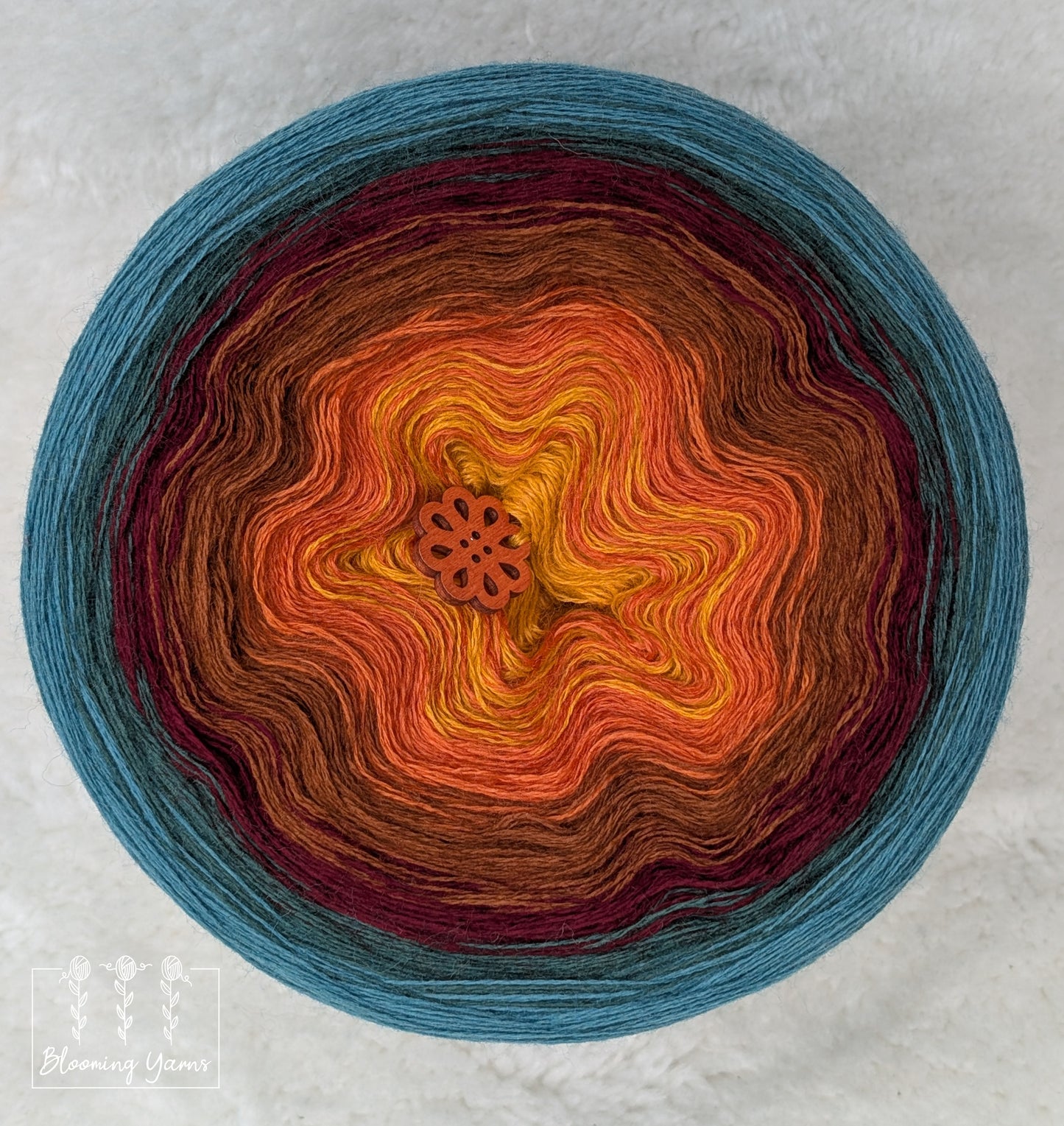 Gradient ombre yarn cake colour combination MA034 "Boho Bouquet"