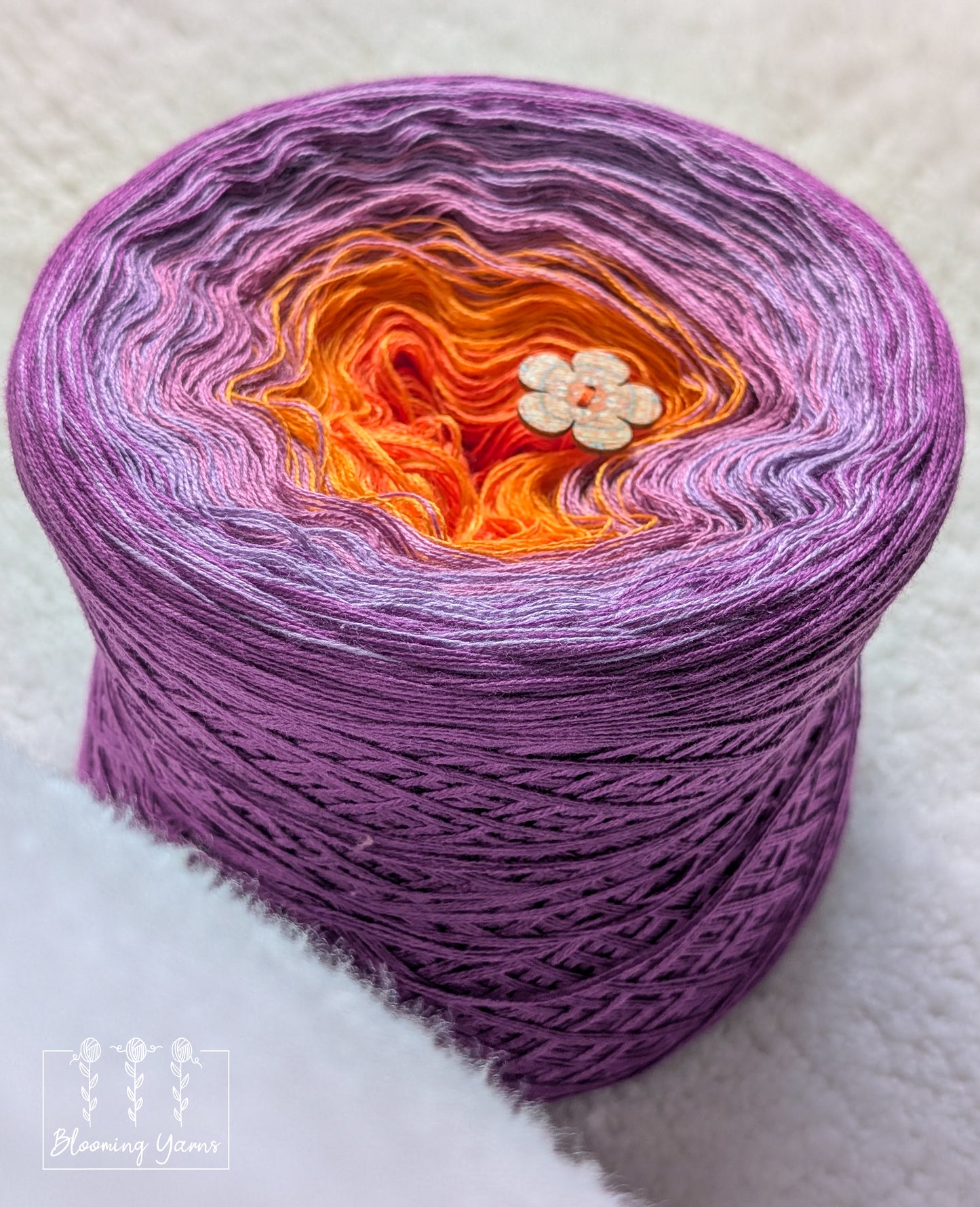 Gradient ombre yarn cake colour combination "Crocussa"
