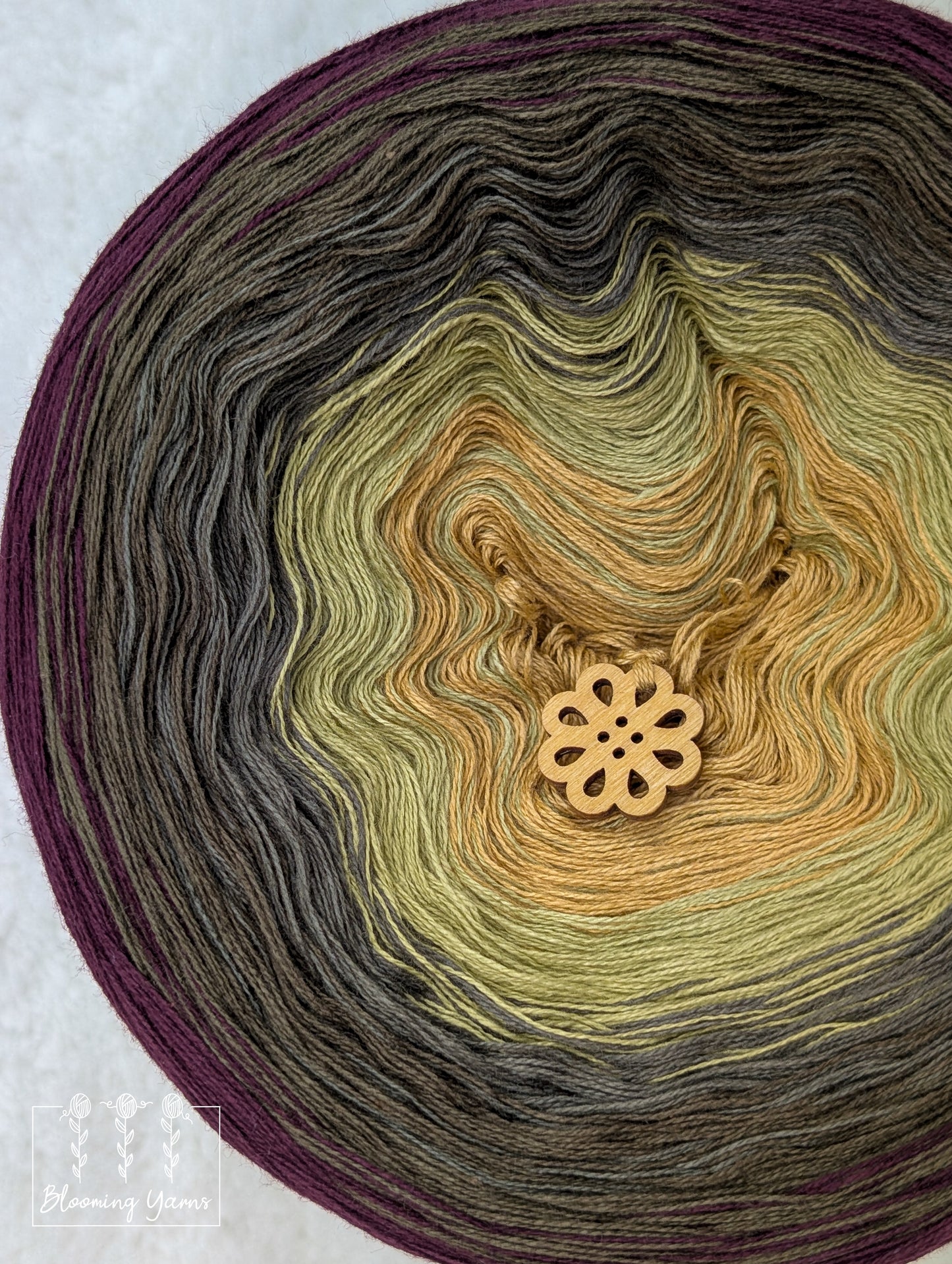 Gradient ombre yarn cake colour combination C393 " Enchanted Forest"