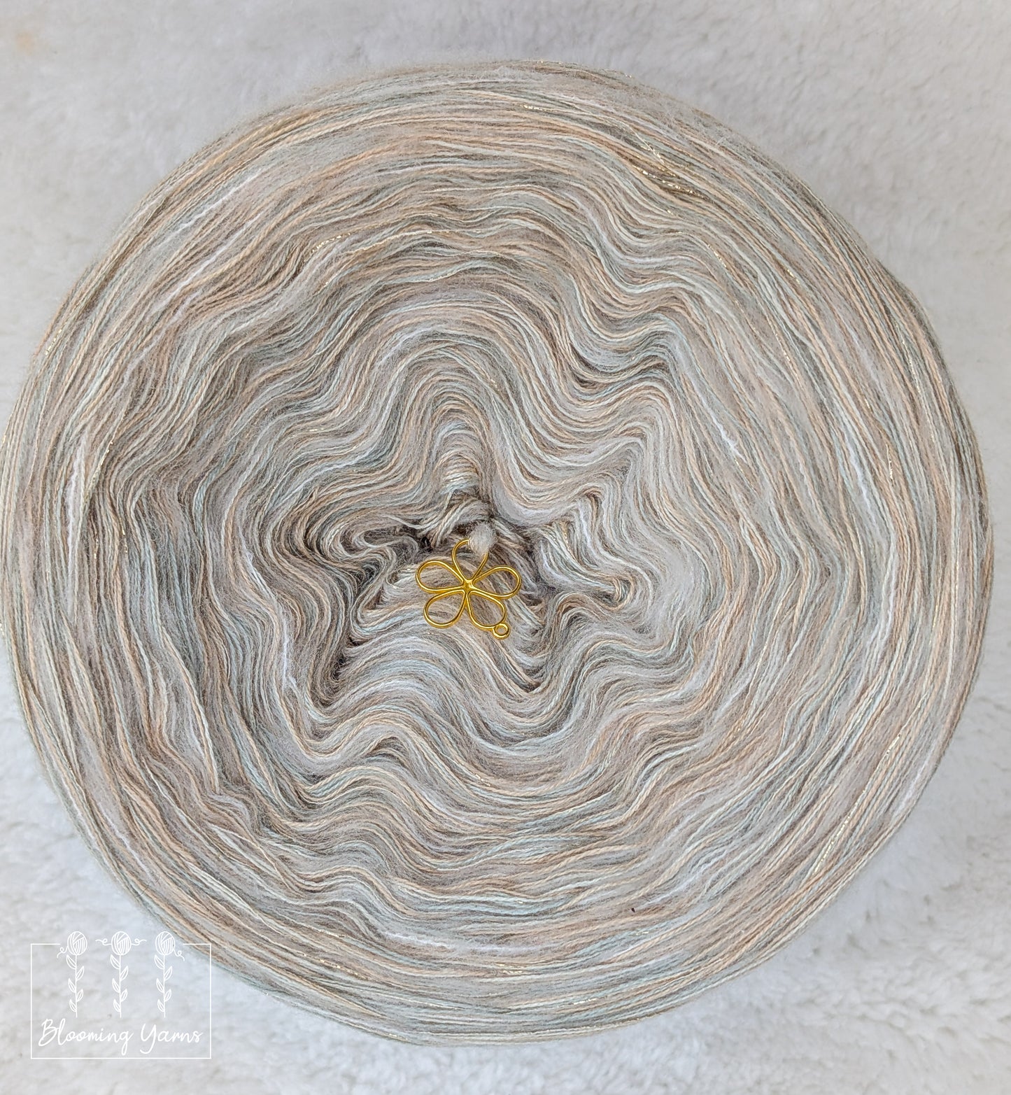 Melange yarn cake colour combination MEL012 "Glimmering Fields"