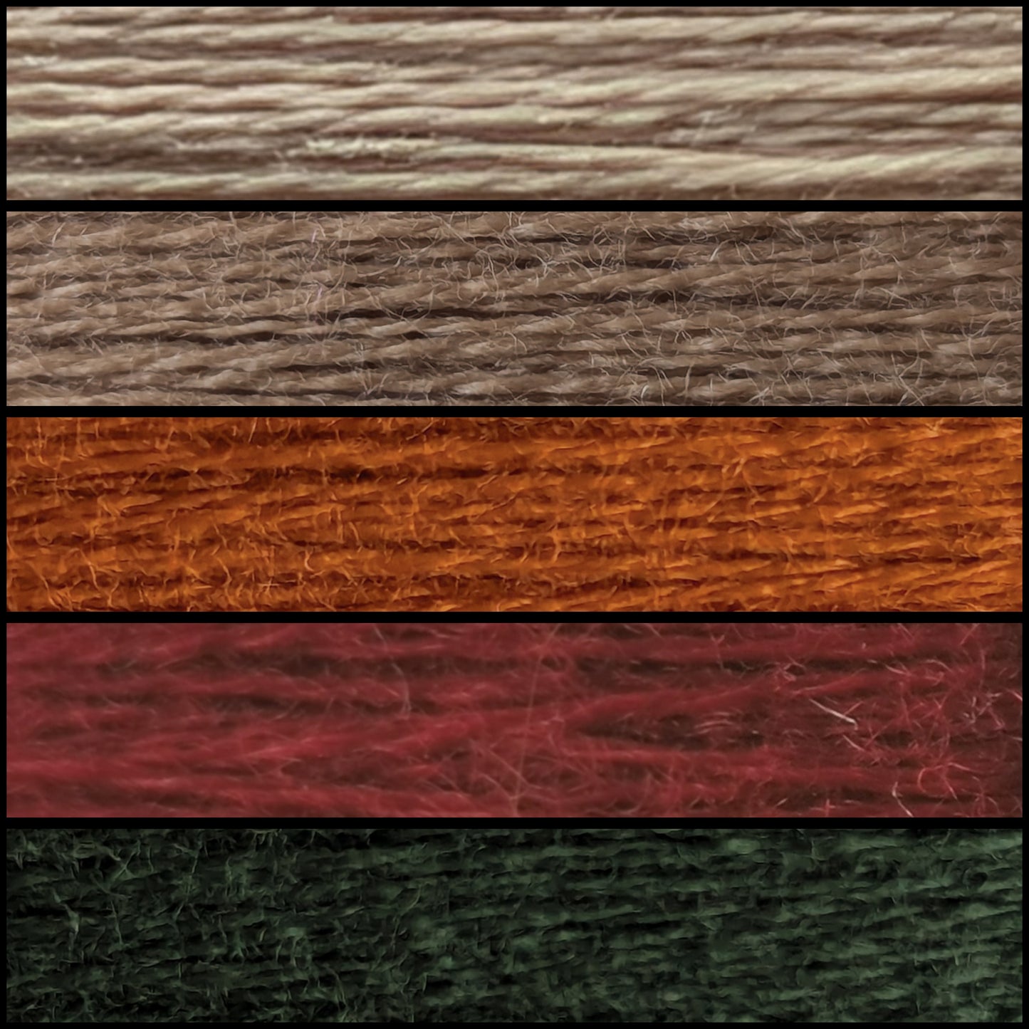 Gradient ombre yarn cake colour combination MA033 "Bohemian Harvest"