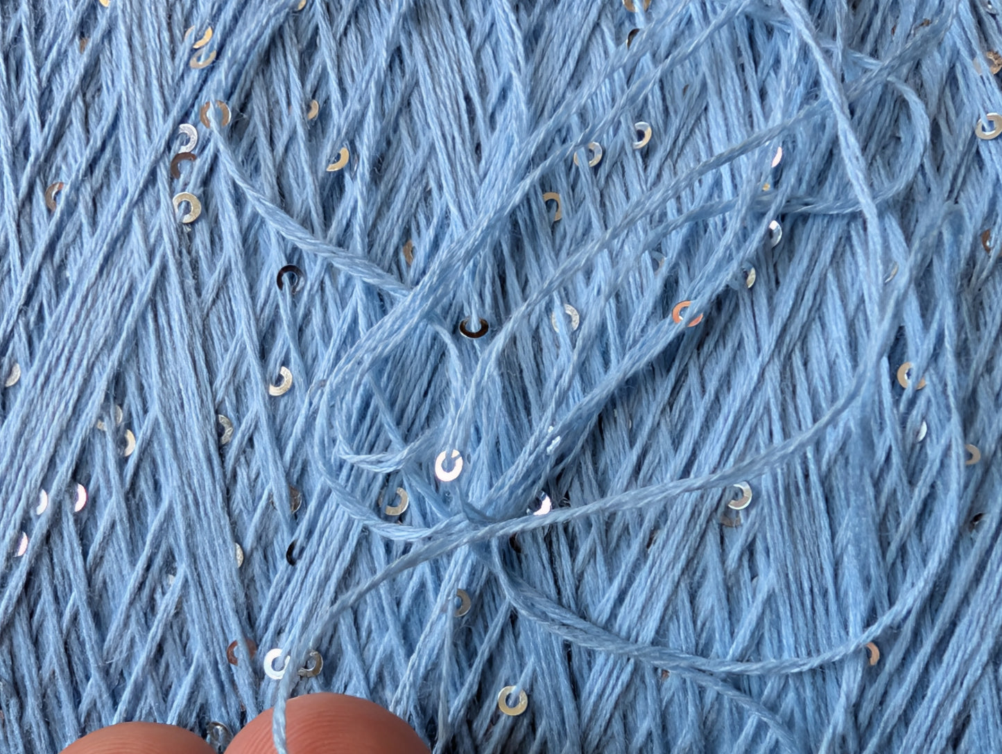 cotton thread with 3mm sequins