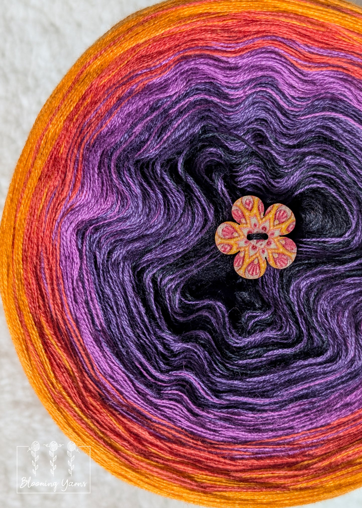 Gradient ombre yarn cake colour combination C384