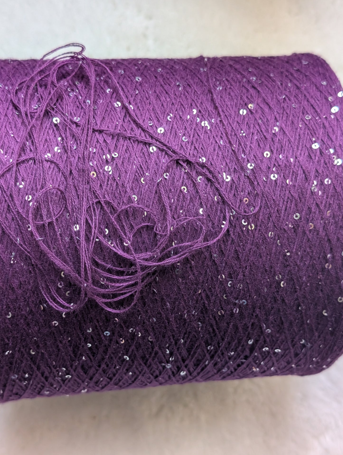 cotton thread with 3mm sequins