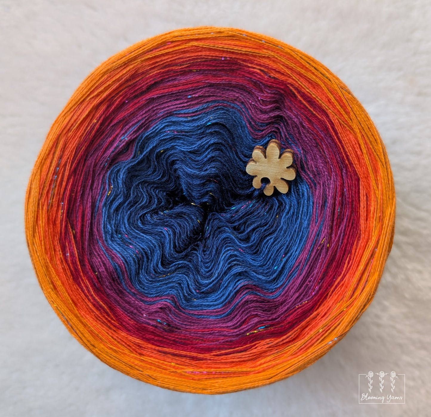Gradient ombre yarn cake colour combination C428 "Dark sunset"