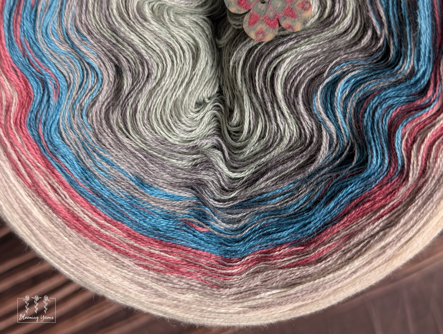 "Weathered Garden" gradient ombre yarn cake