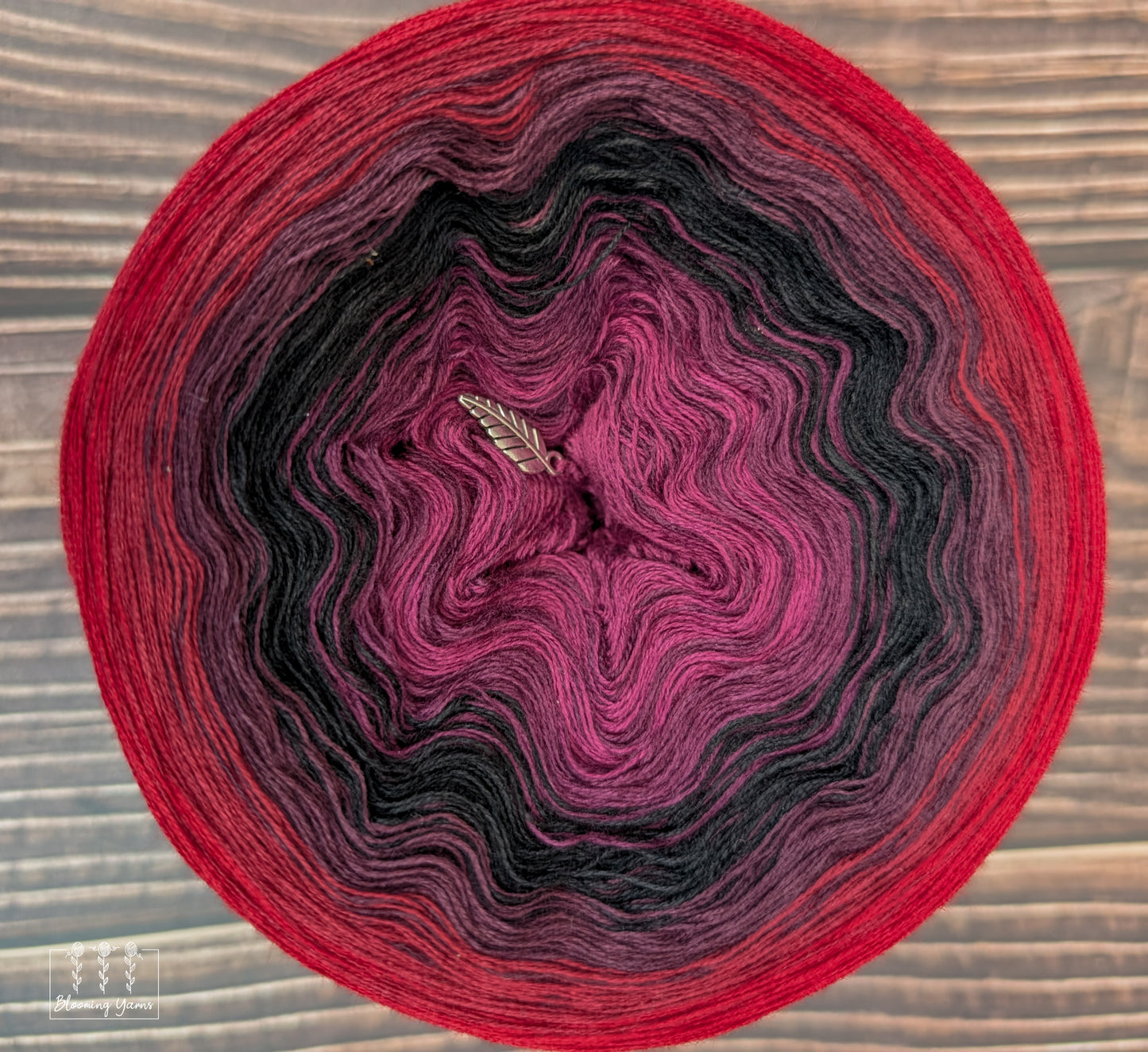"Plum Wine" gradient ombre yarn cake
