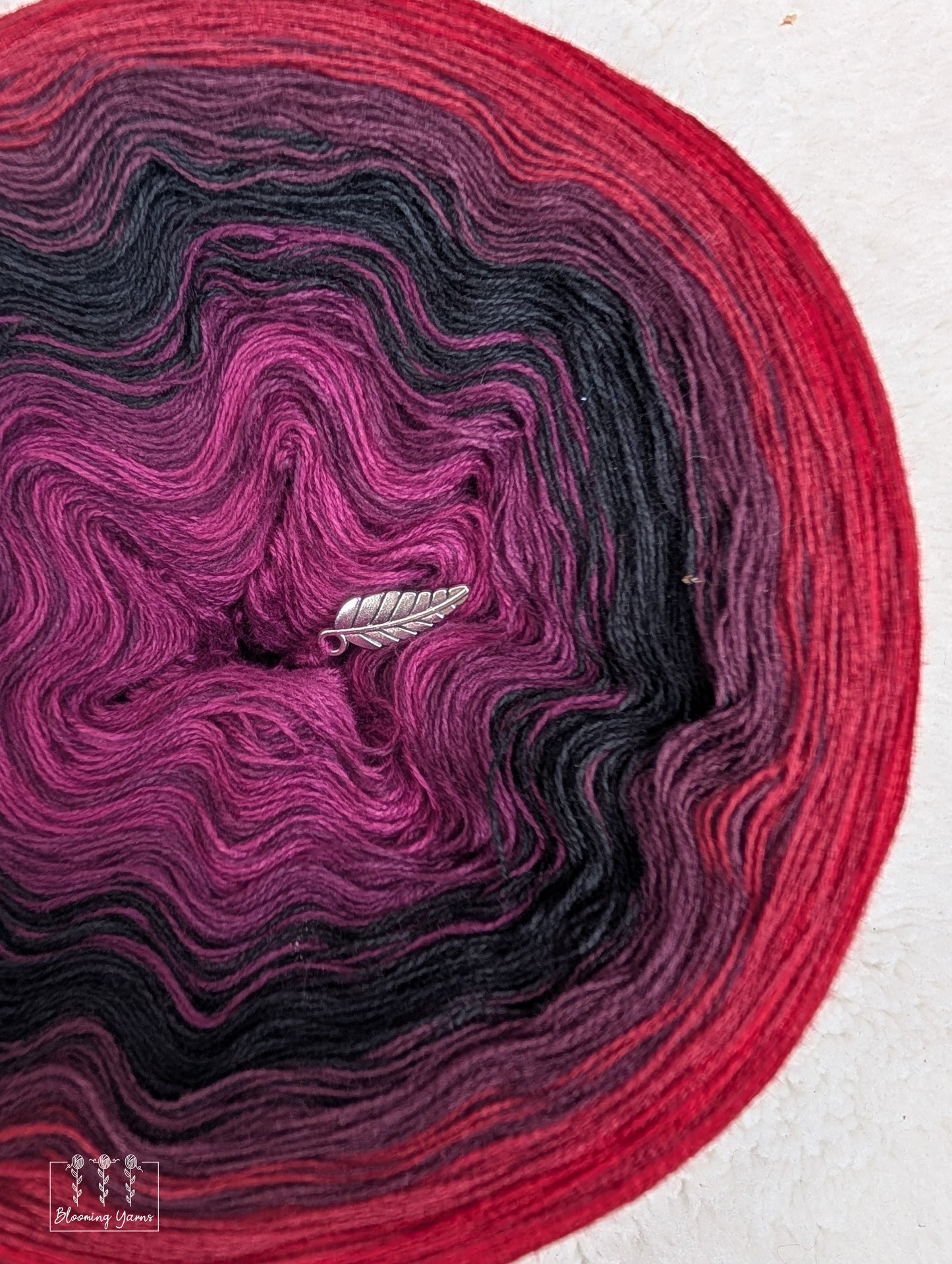 "Plum Wine" gradient ombre yarn cake