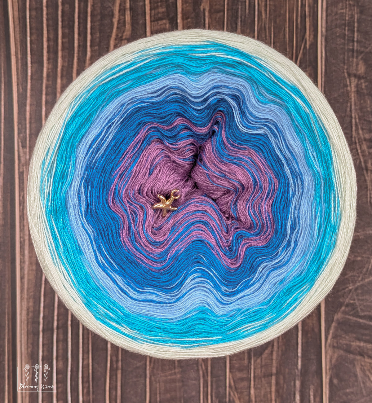 "Loch of Tranquility" gradient ombre yarn cake