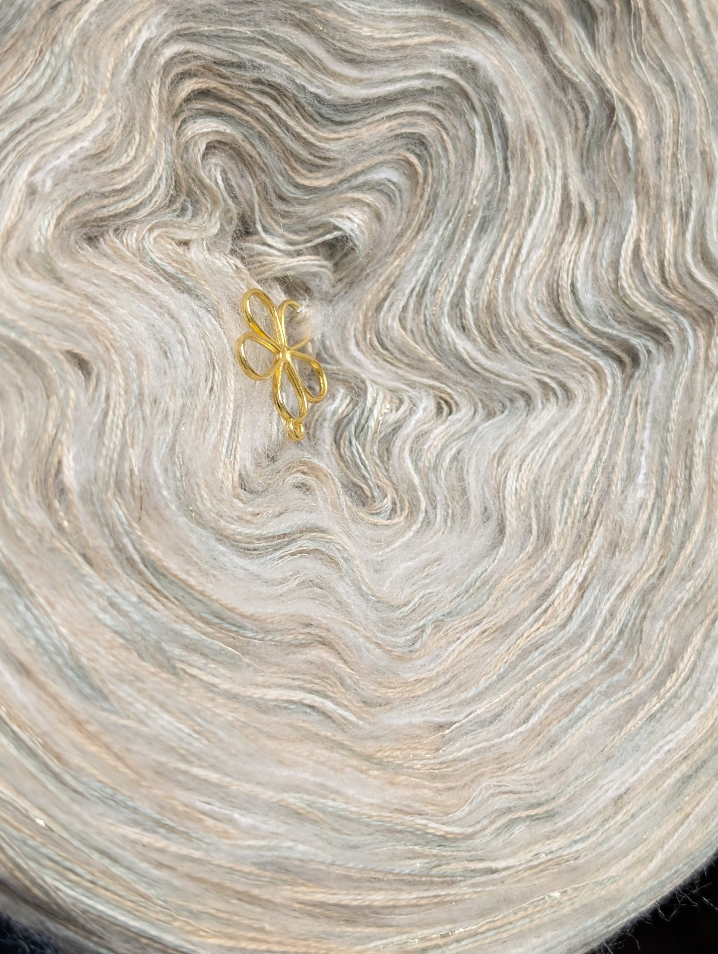 Melange yarn cake colour combination MEL012 "Glimmering Fields"