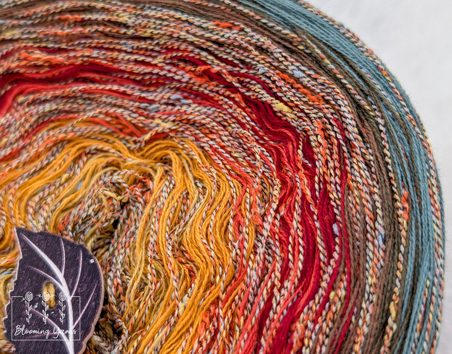 Gradient ombre yarn cake colour combination "Autumn Bouquet"