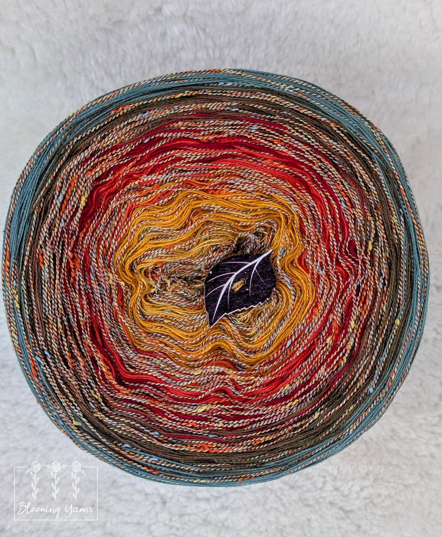 Gradient ombre yarn cake colour combination "Autumn Bouquet"