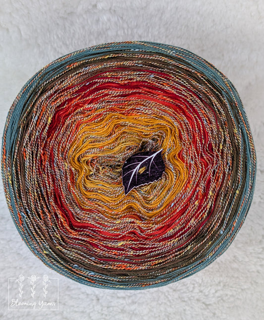 Gradient ombre yarn cake colour combination "Autumn Bouquet"