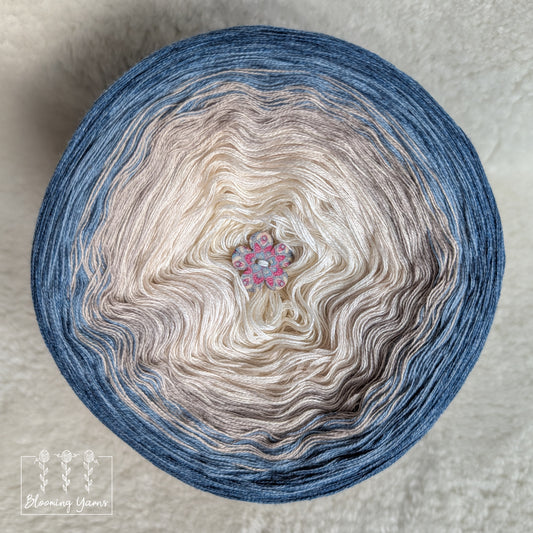 Gradient ombre yarn cake colour combination C386