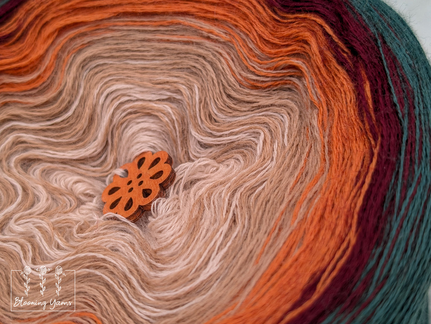 Gradient ombre yarn cake colour combination MA033 "Bohemian Harvest"