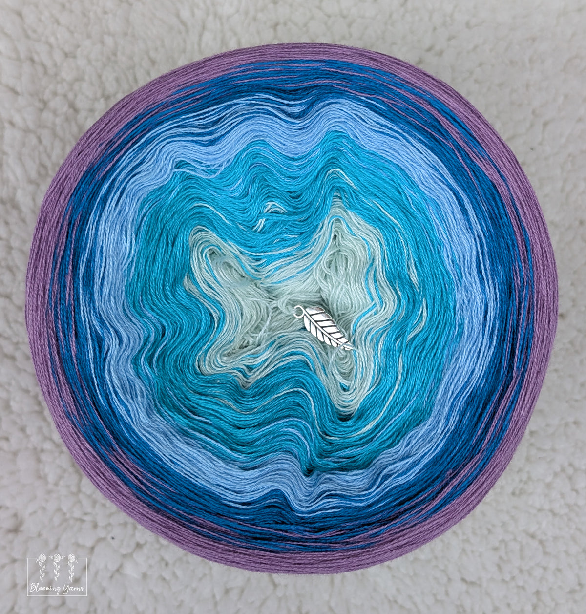 "Loch of Tranquility" gradient ombre yarn cake