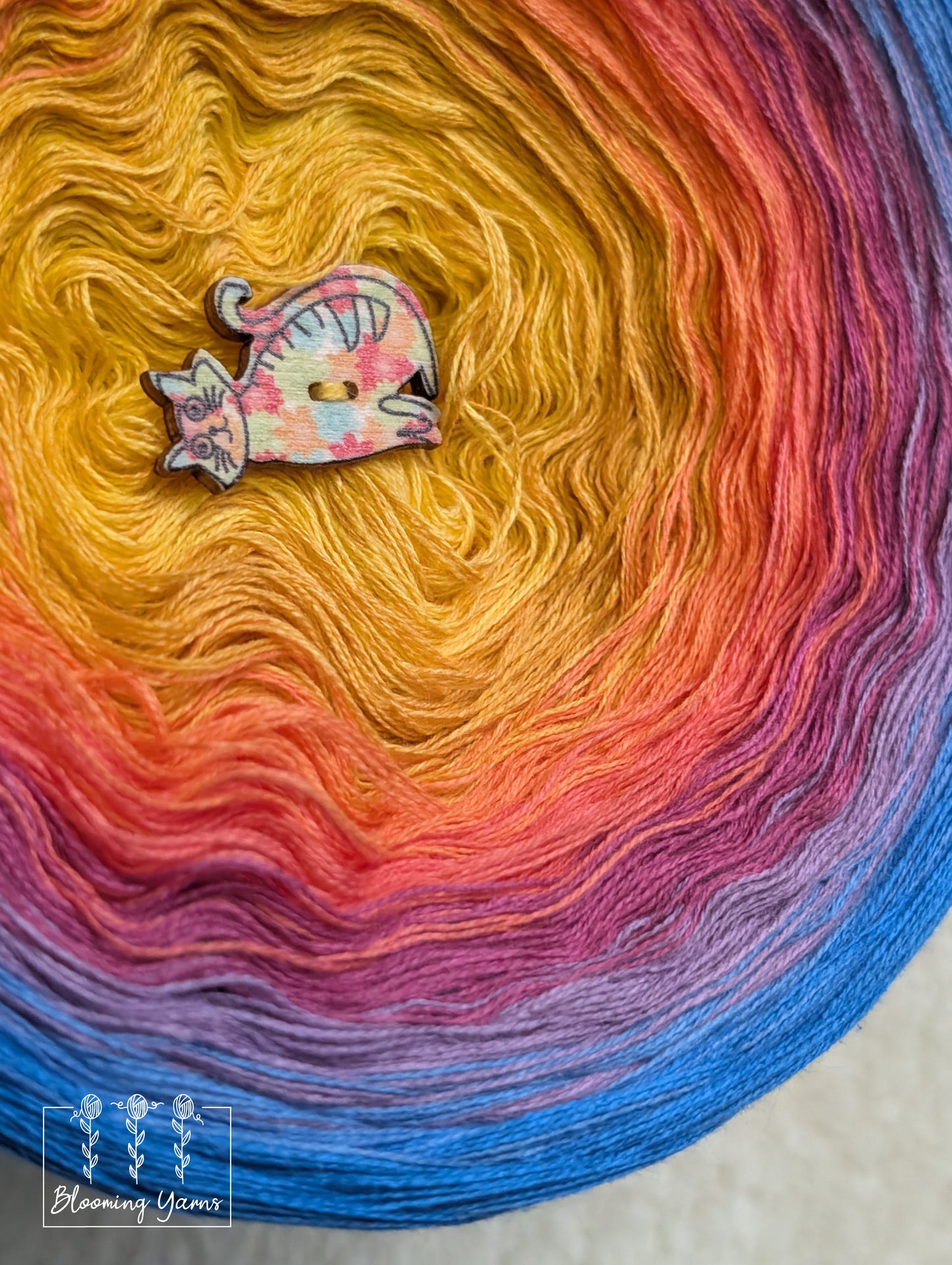 Gradient ombre yarn cake colour combination C391