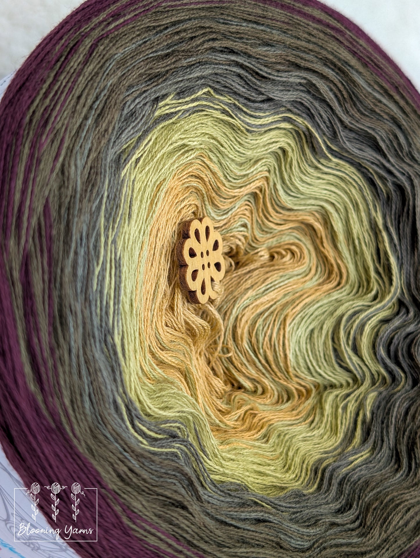 Gradient ombre yarn cake colour combination C393 " Enchanted Forest"
