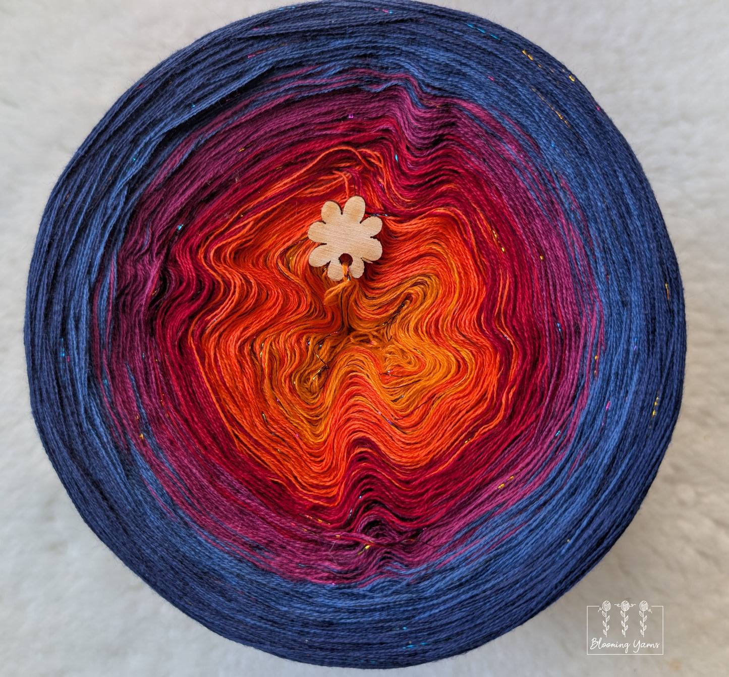 Gradient ombre yarn cake colour combination C428 "Dark sunset"