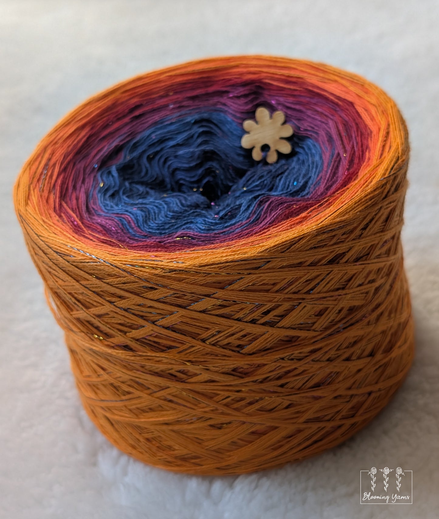 Gradient ombre yarn cake colour combination C428 "Dark sunset"
