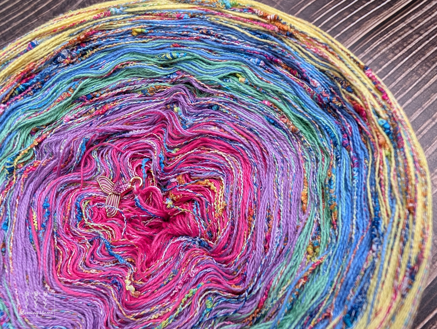 "Pixie Playground" gradient ombre yarn cake colour combination