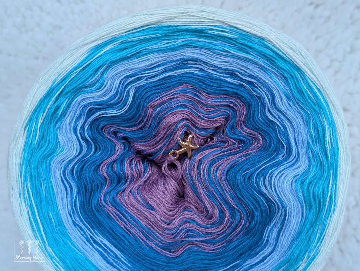 "Loch of Tranquility" gradient ombre yarn cake
