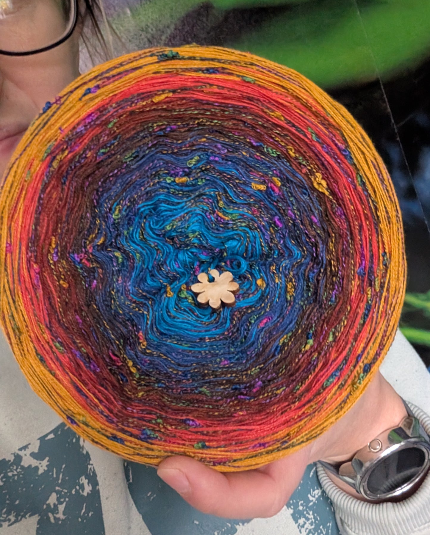 Gradient ombre yarn cake colour combination C417