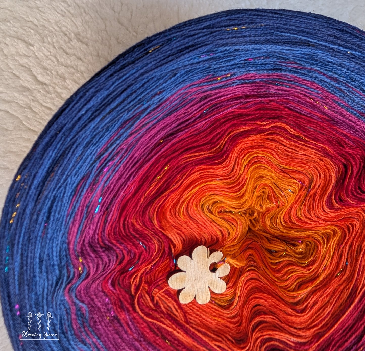 Gradient ombre yarn cake colour combination C428 "Dark sunset"