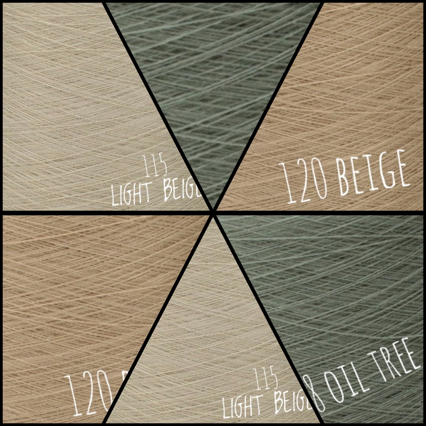 Melange yarn cake colour combination MEL012 "Glimmering Fields"