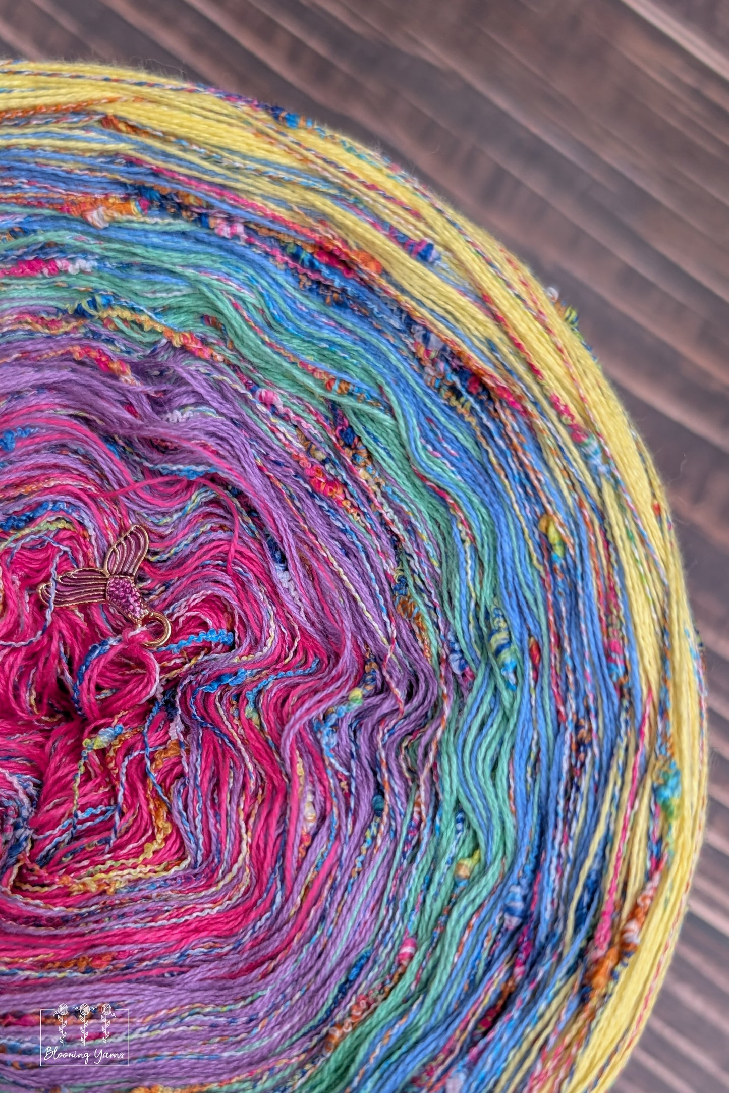 "Pixie Playground" gradient ombre yarn cake colour combination