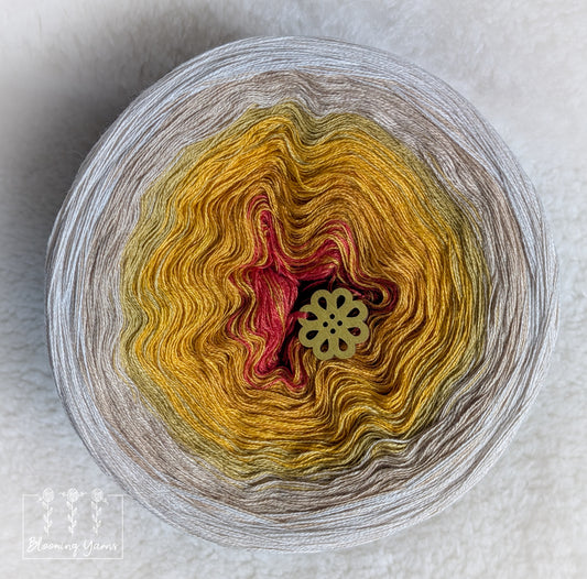 Gradient ombre yarn cake colour combination C385