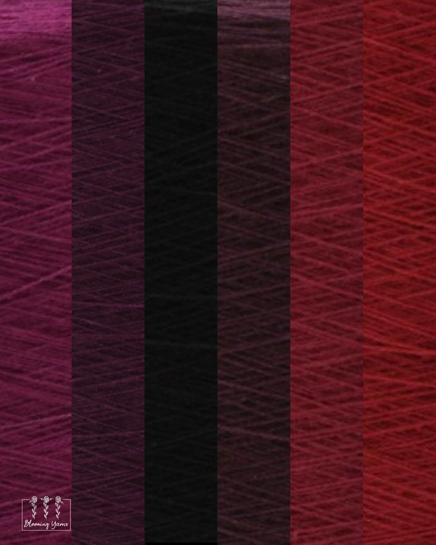 "Plum Wine" gradient ombre yarn cake