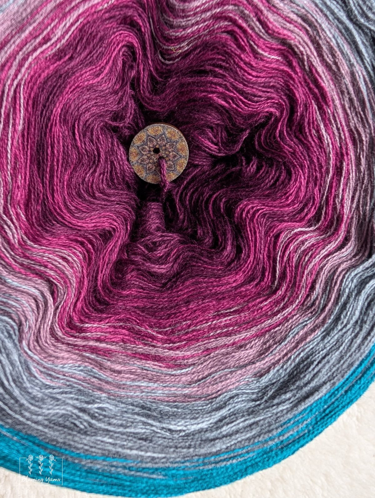 Gradient ombre yarn cake colour combination C433 " Misty Berry"