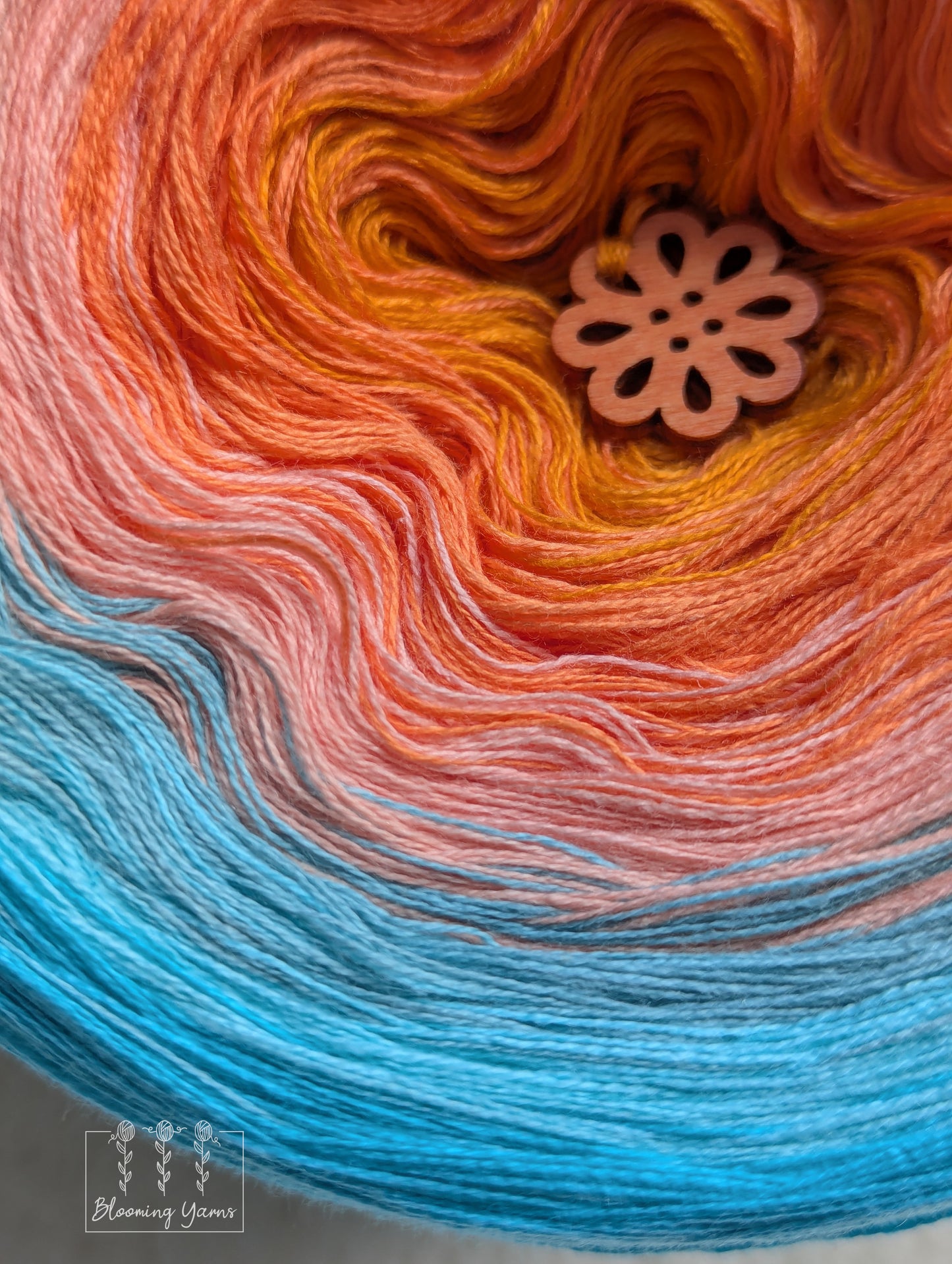 Gradient ombre yarn cake colour combination C364