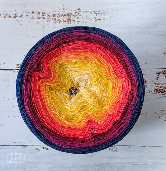 Gradient ombre yarn cake colour combination C431