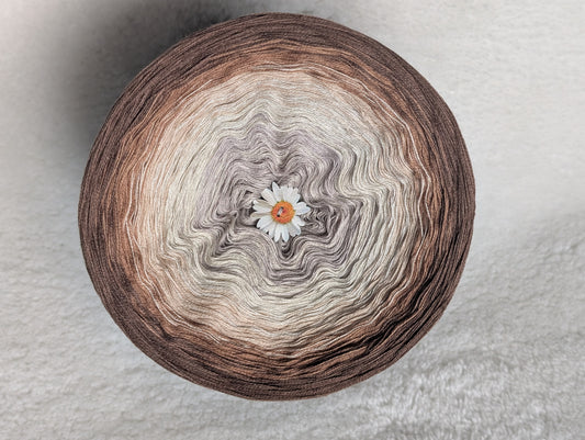 Gradient ombre yarn cake colour combination C389 "Terra Ombre"