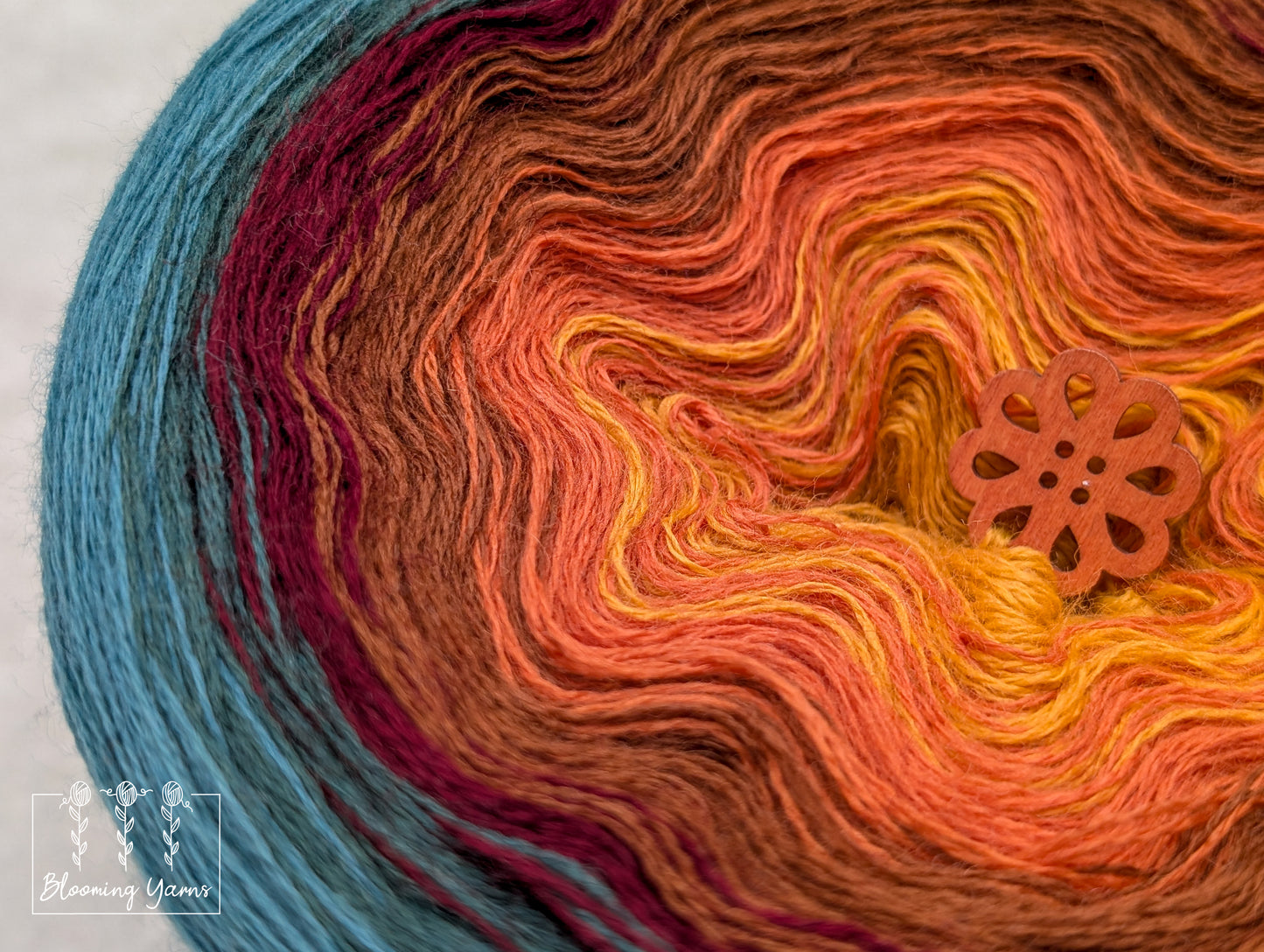 Gradient ombre yarn cake colour combination MA034 "Boho Bouquet"