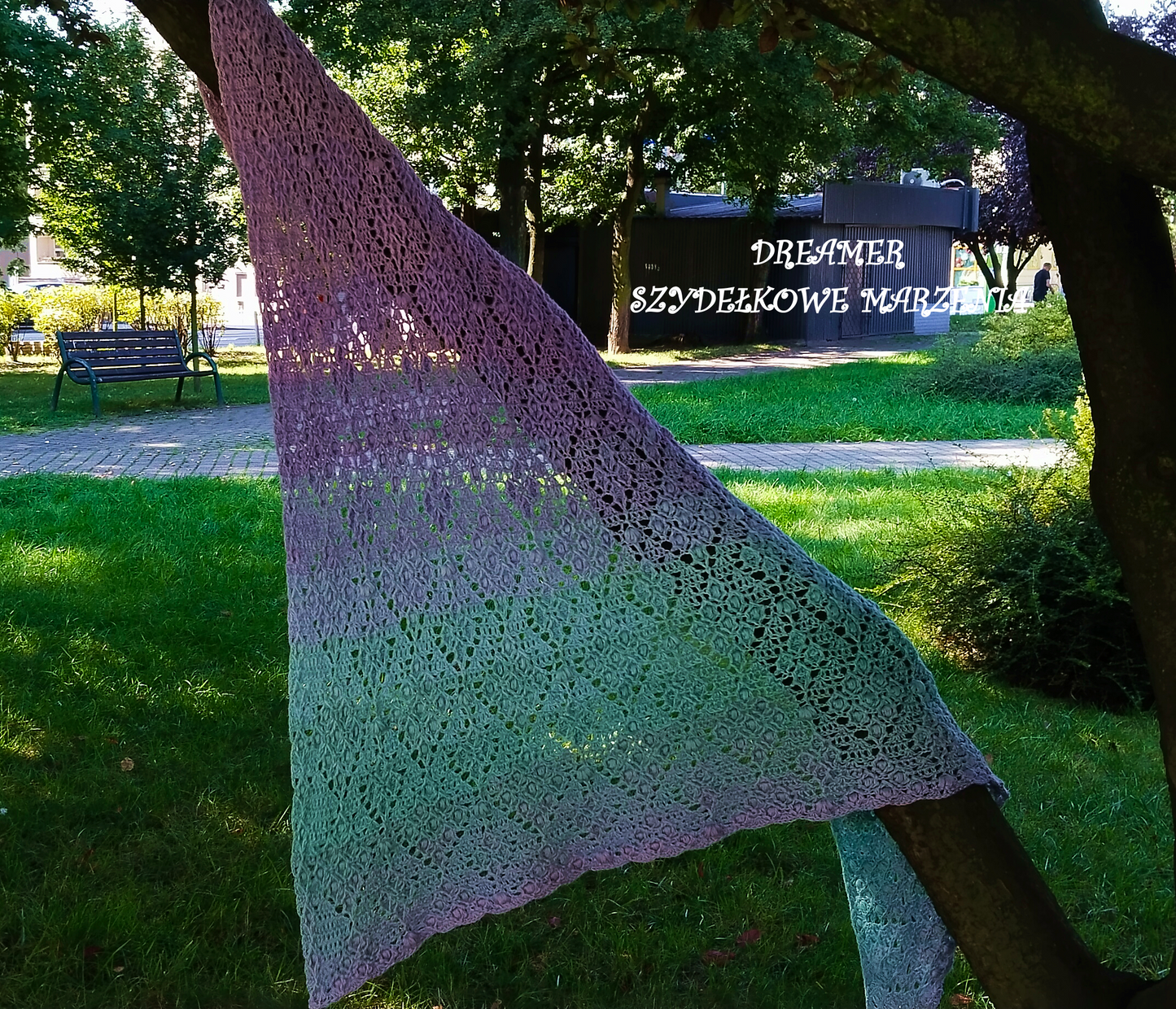 Vento Spiro (made from the side) shawl pattern by Dreamer- Szydełkowe Marzenia