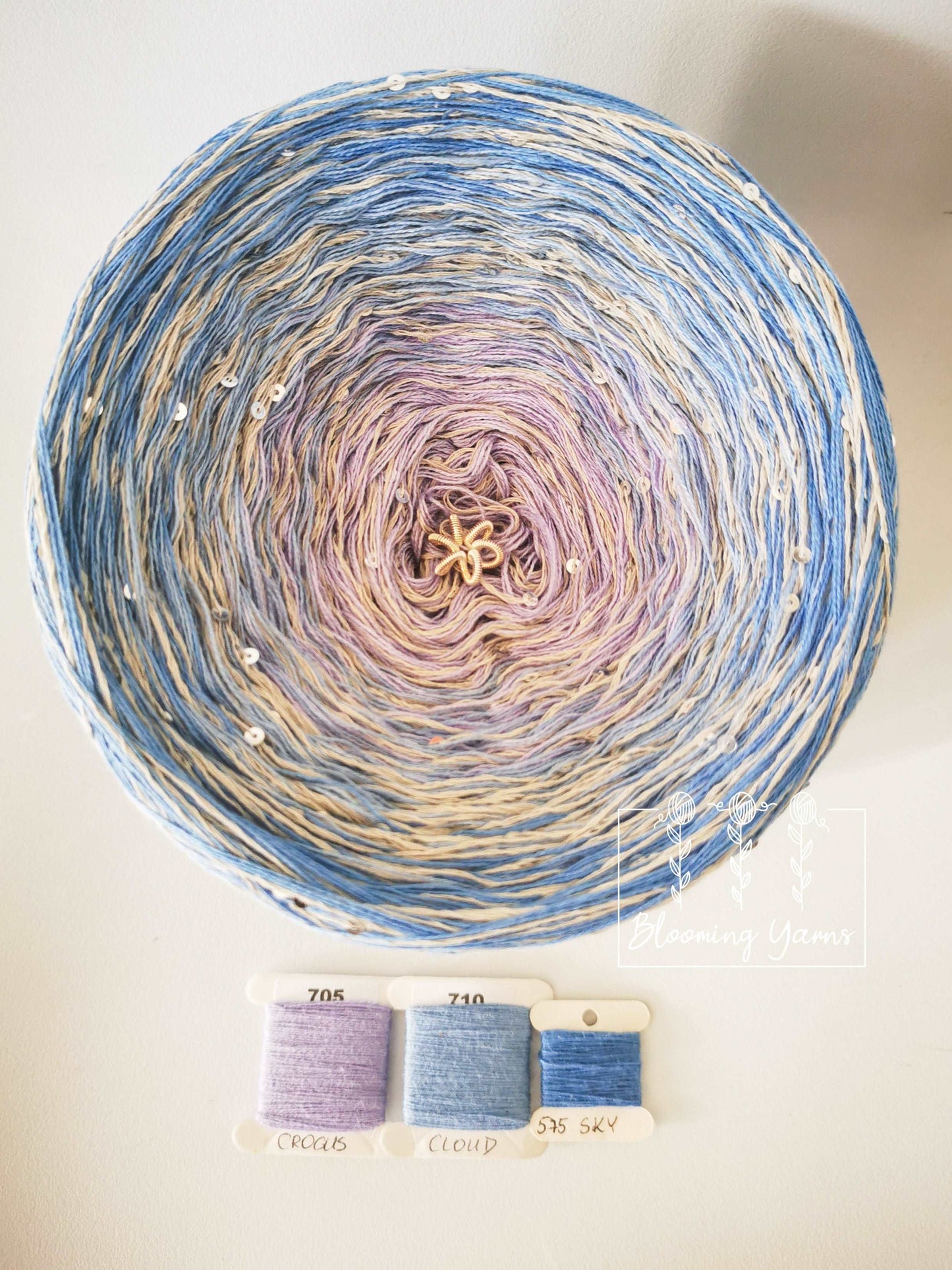 Gradient ombre yarn cake, colour combination C068