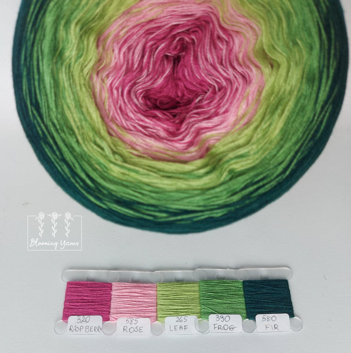 Gradient ombre yarn cake, colour combination C154 by Klaudia Kamieniorz