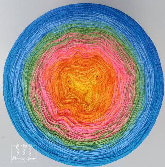 Gradient ombre yarn cake, colour combination C153 by Klaudia Kamieniorz